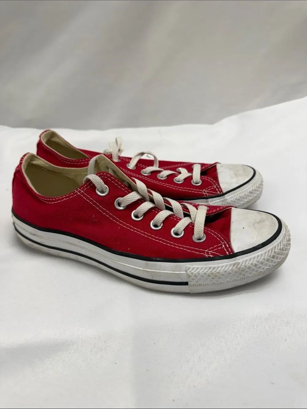 Converse Red Low Top Athletic Shoes